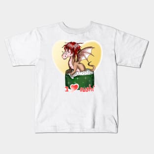 dragon roll I love sushi Kids T-Shirt